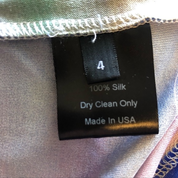 Michael Angel 100% Silk Colorful Racerback Dress - Picture 5 of 6